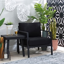 south hampton black outdoor chair   