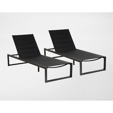 South Hampton Set of 2 Outdoor Chaise Loungers