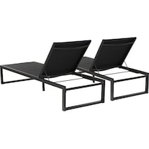 south hampton black outdoor chaise set   