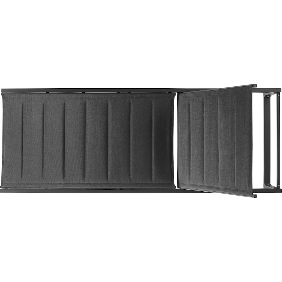 south hampton black outdoor chaise   