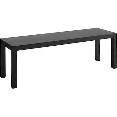 South Hampton Outdoor Dining Bench - Black