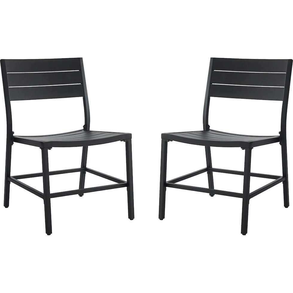 south hampton black outdoor dining chair   