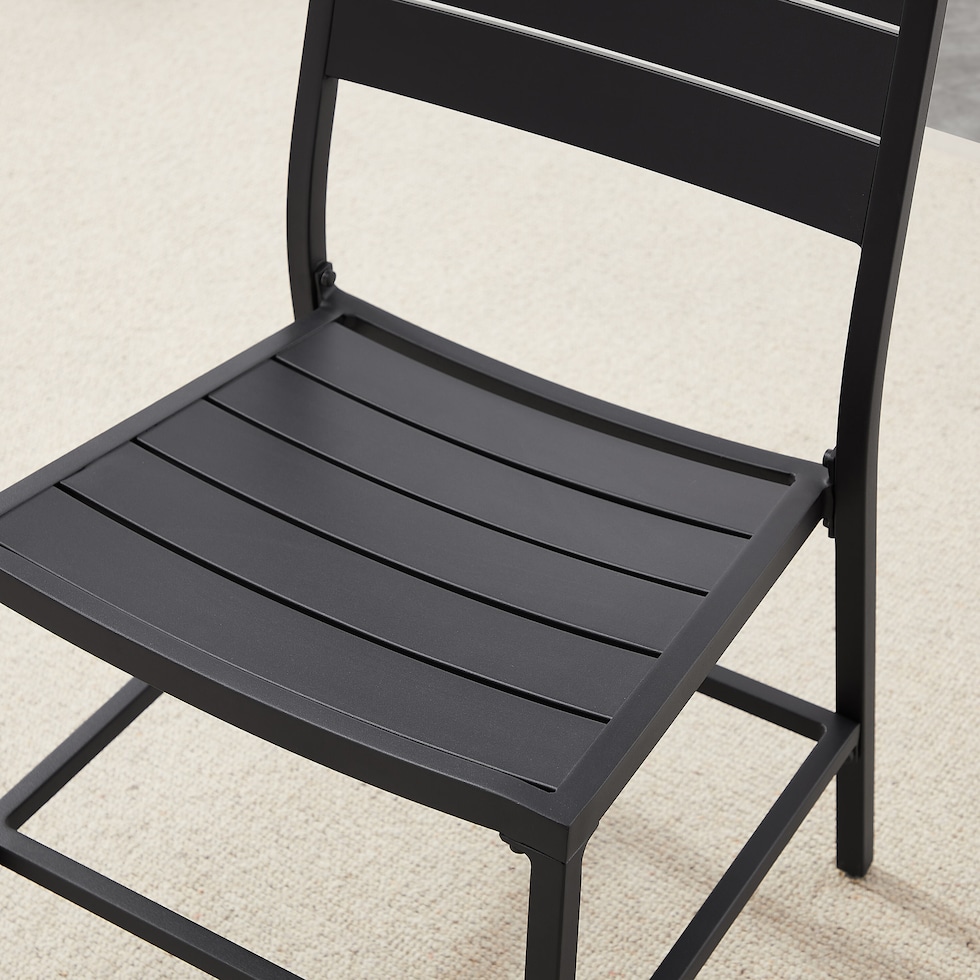 south hampton black outdoor dining chair   