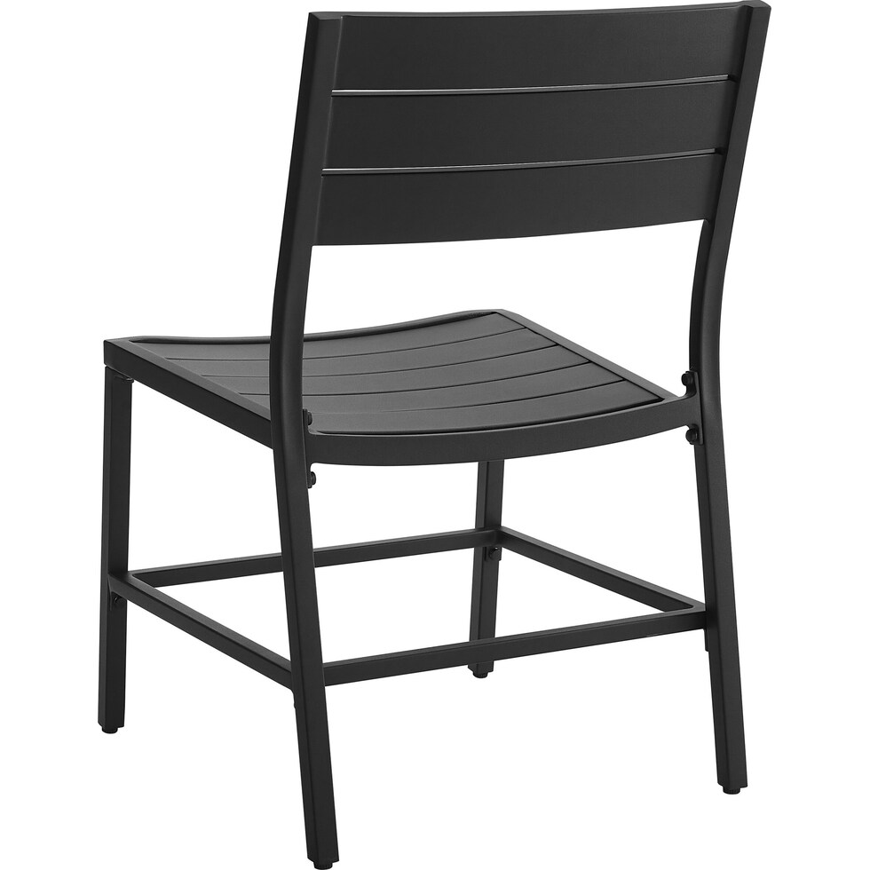 south hampton black outdoor dining chair   