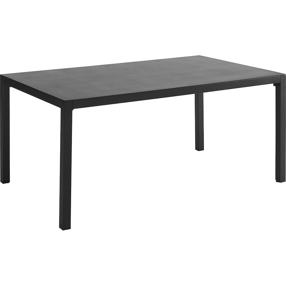 south hampton black outdoor dining table   