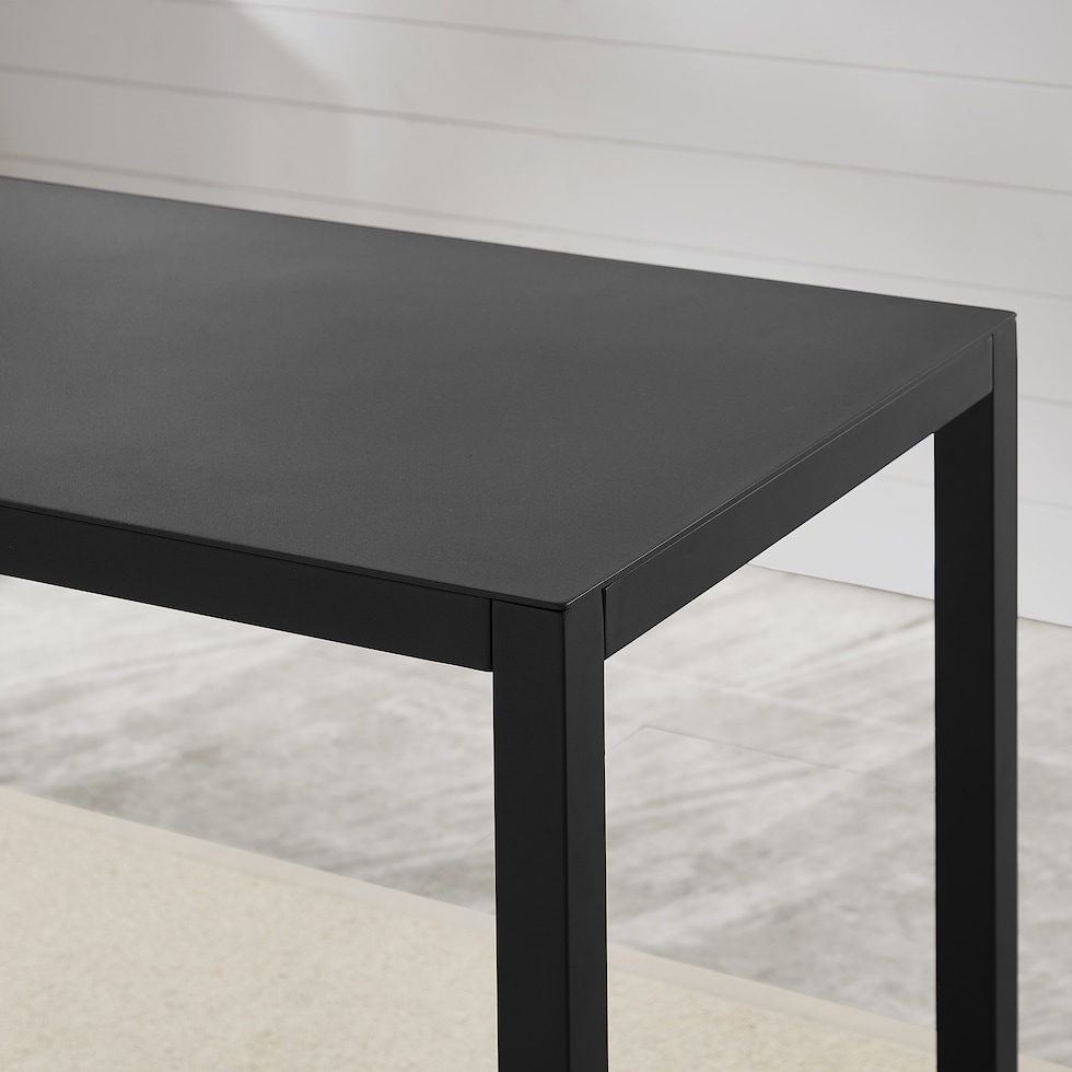 south hampton black outdoor dining table   