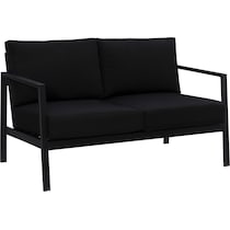 south hampton black outdoor loveseat   