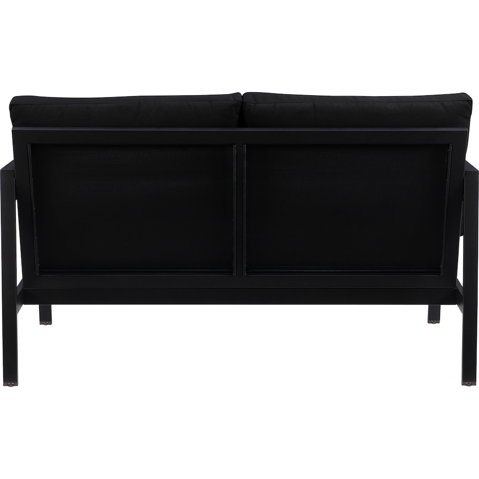 south hampton black outdoor loveseat   