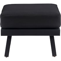 south hampton black outdoor ottoman   