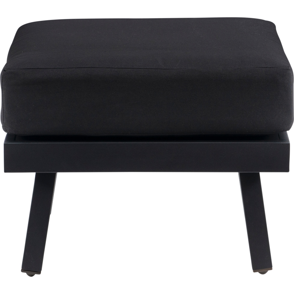 south hampton black outdoor ottoman   