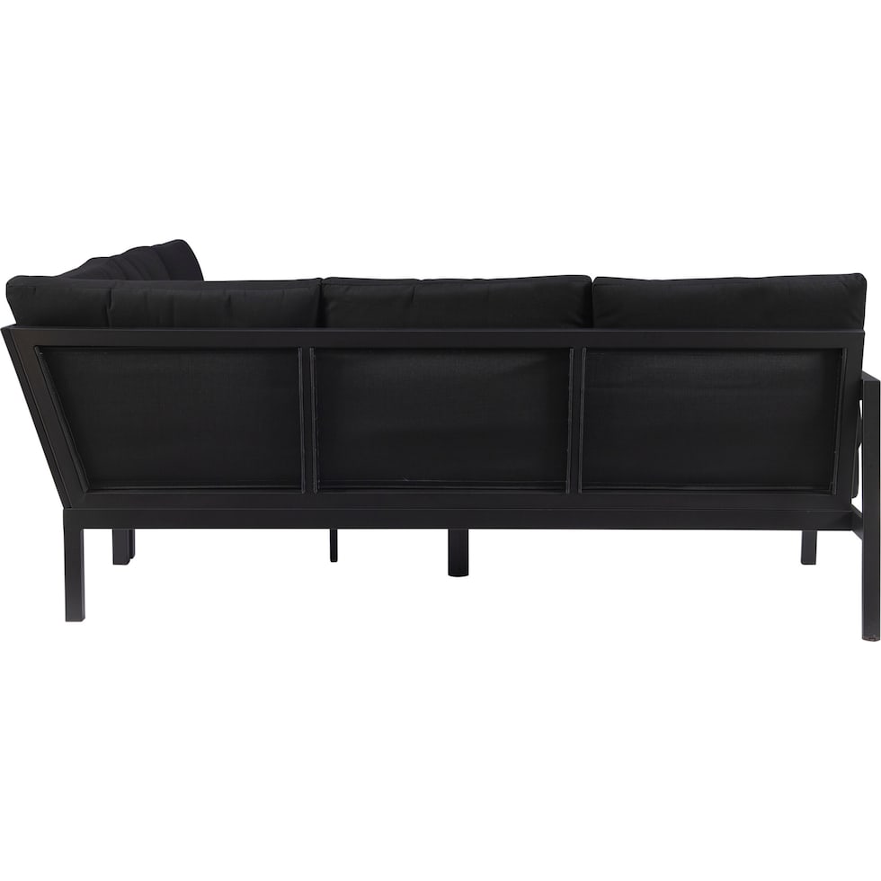 south hampton black outdoor sectional set   