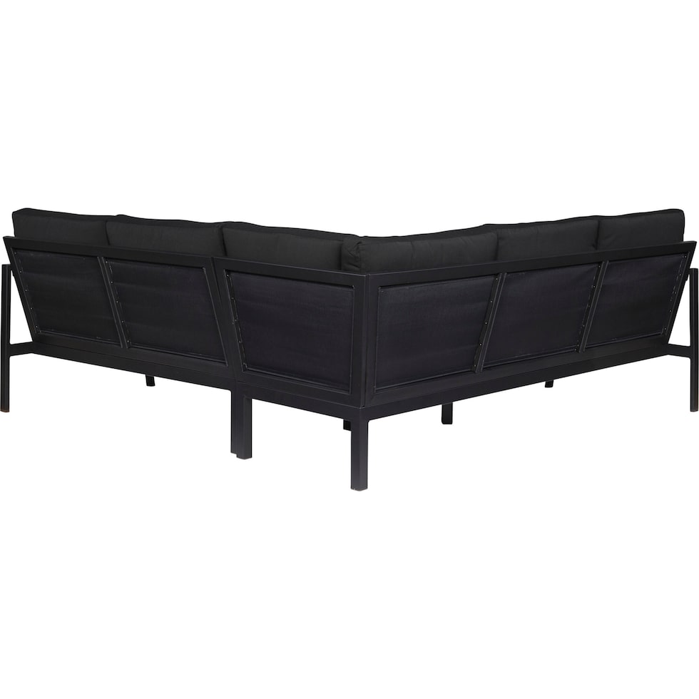 south hampton black outdoor sectional set   