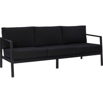 south hampton black outdoor sofa   