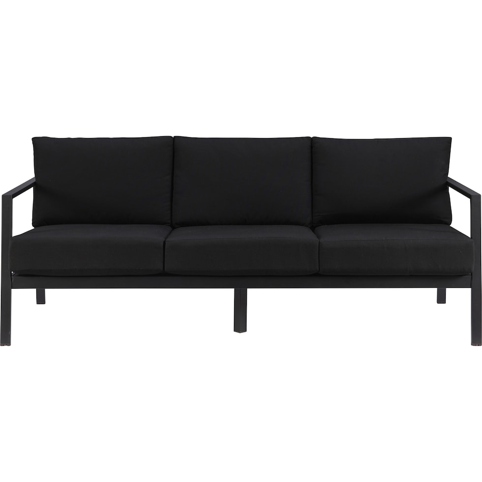south hampton black outdoor sofa   