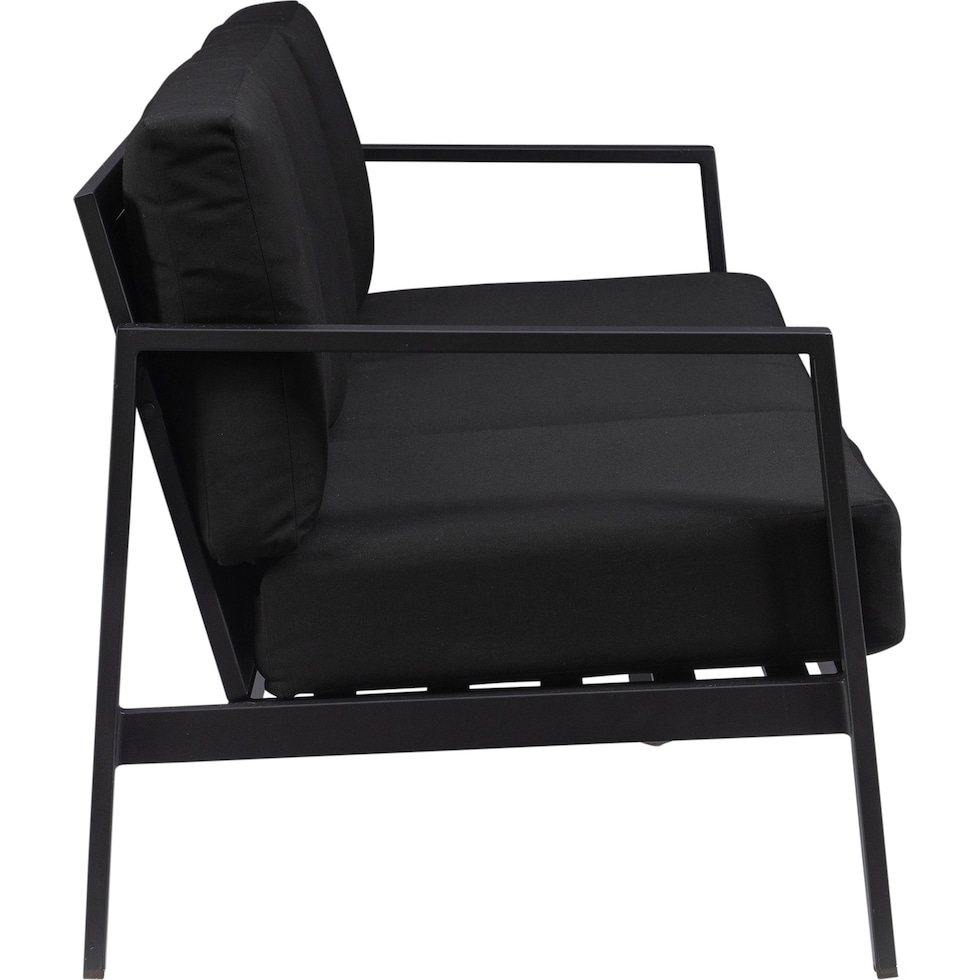 south hampton black outdoor sofa   