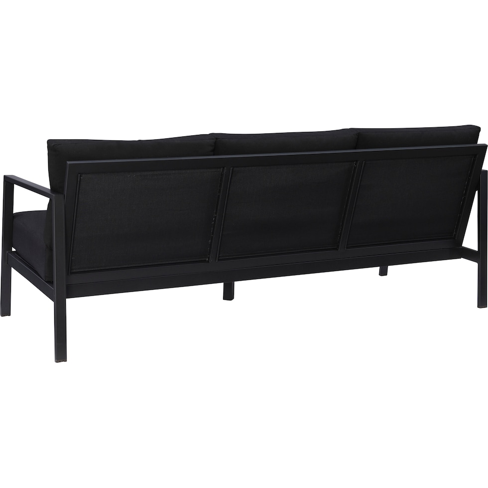south hampton black outdoor sofa   