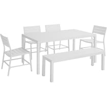 south hampton white  pc outdoor dining   