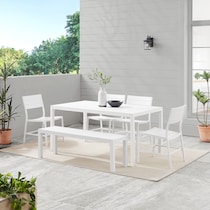 south hampton white  pc outdoor dining   