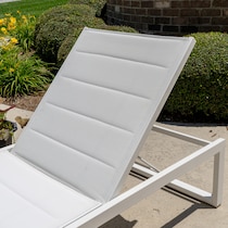south hampton white outdoor chaise set   
