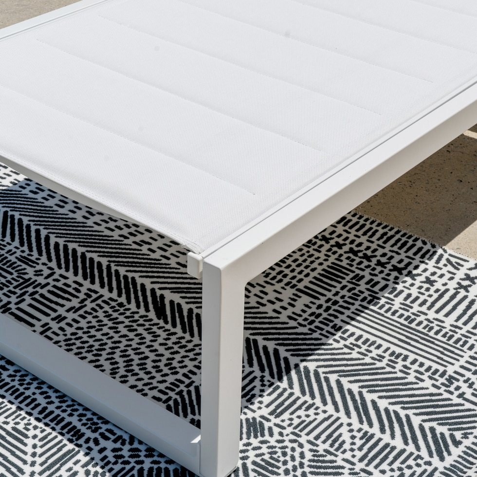 south hampton white outdoor chaise set   