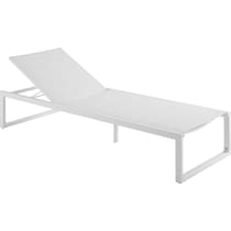 south hampton white outdoor chaise   