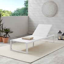 south hampton white outdoor chaise   