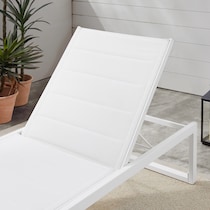 south hampton white outdoor chaise   