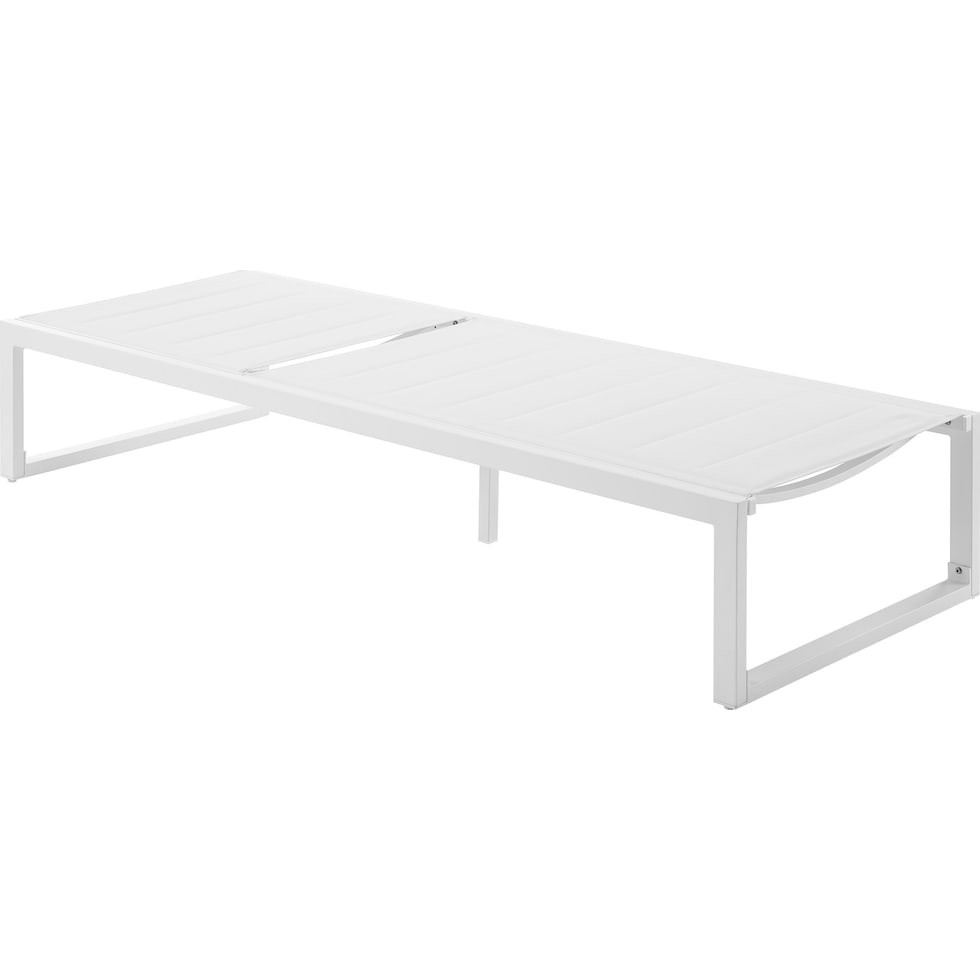 south hampton white outdoor chaise   