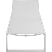 south hampton white outdoor chaise   