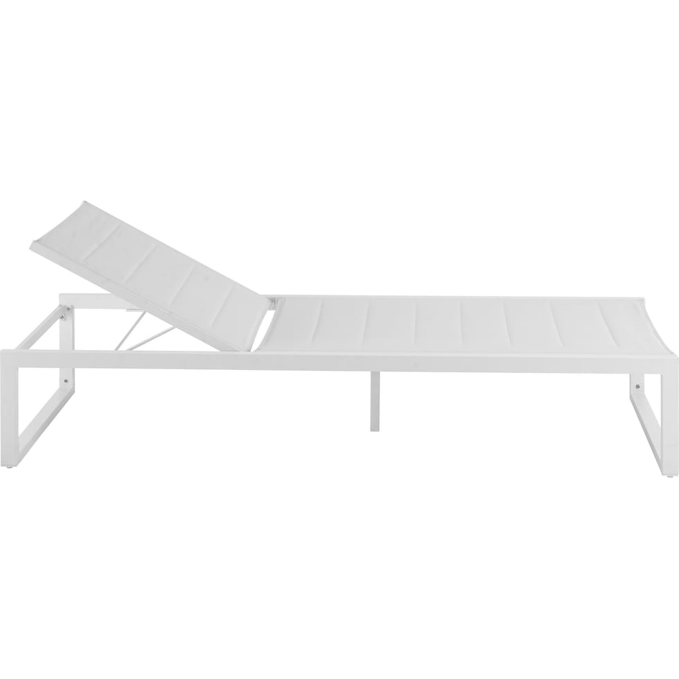 south hampton white outdoor chaise   