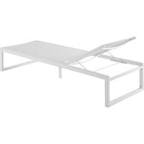 south hampton white outdoor chaise   