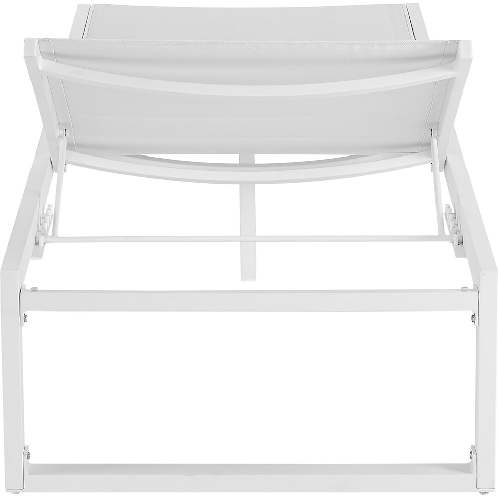 south hampton white outdoor chaise   