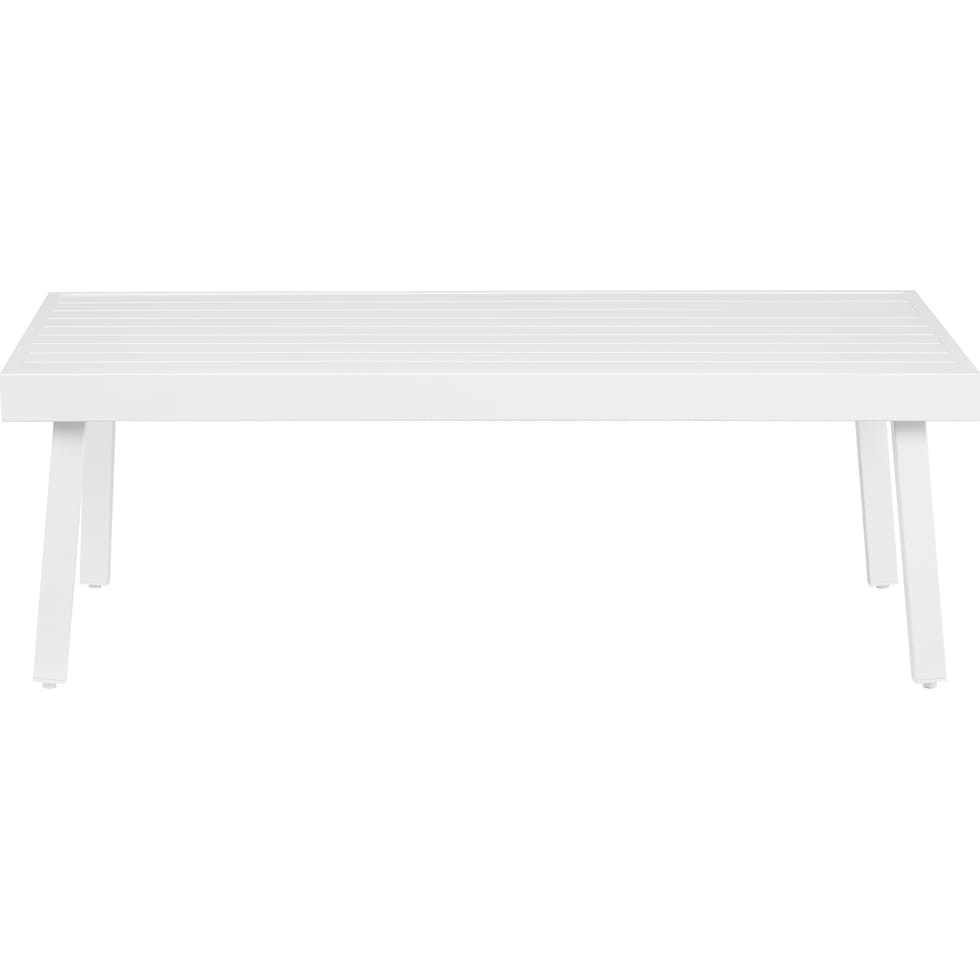 south hampton white outdoor coffee table   