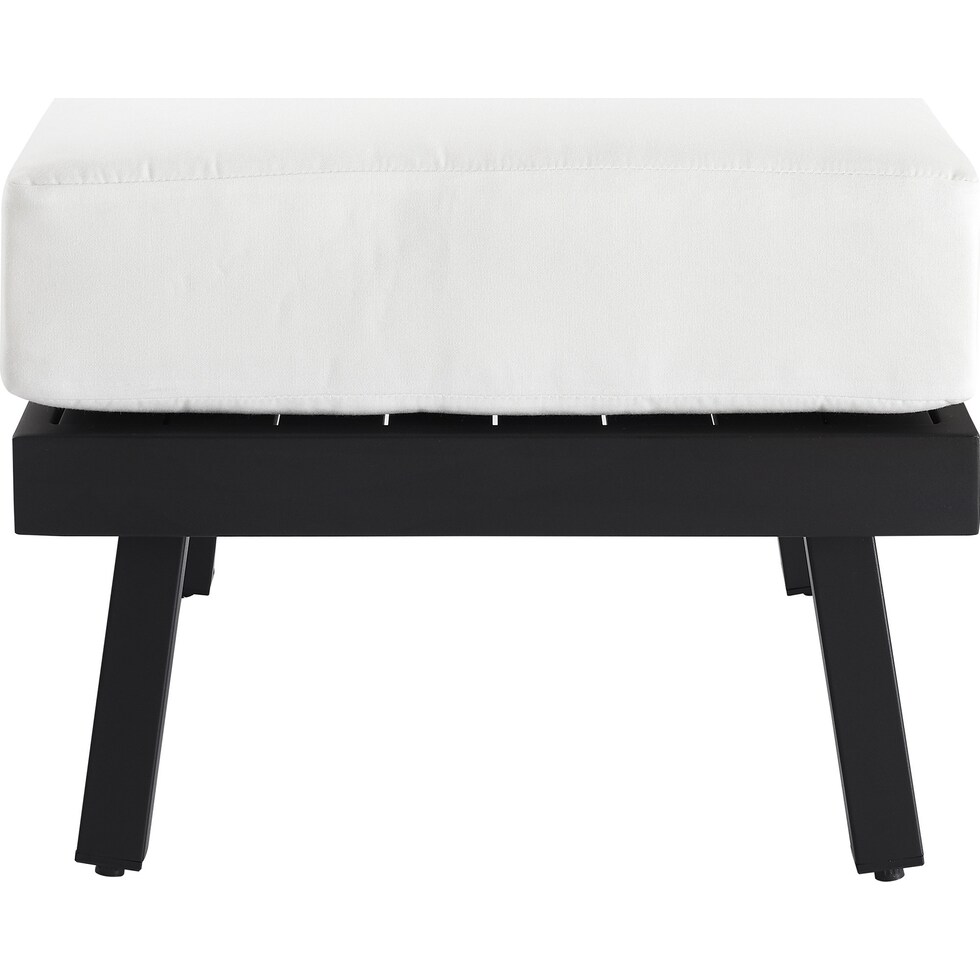 south hampton white outdoor ottoman   