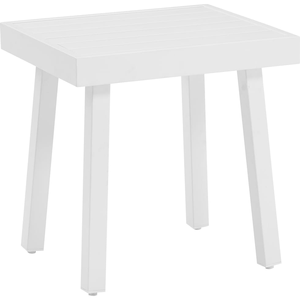 south hampton white outdoor side table   