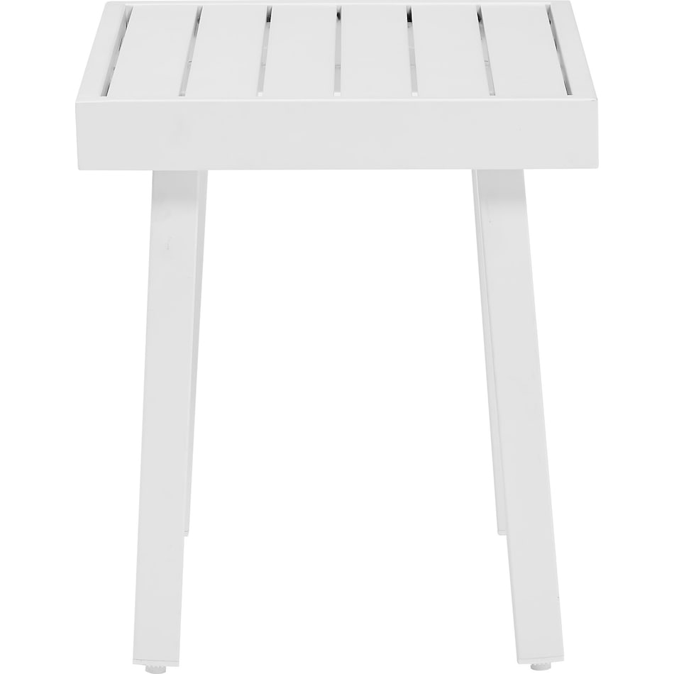 south hampton white outdoor side table   