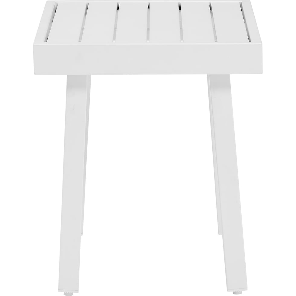 south hampton white outdoor side table   