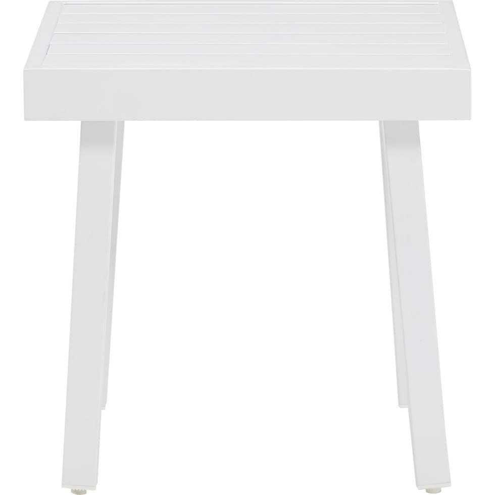 south hampton white outdoor side table   