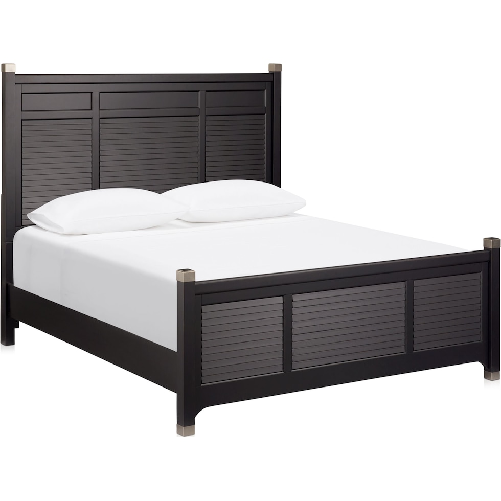 southampton gray king panel bed   