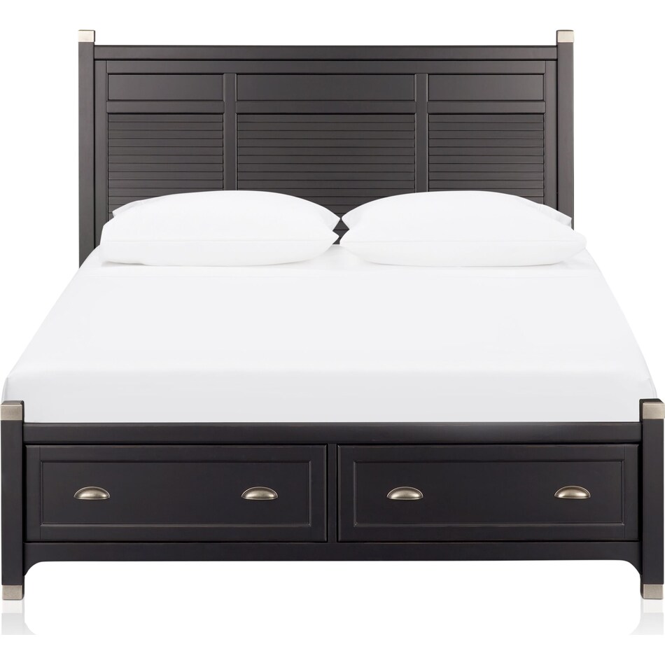 southampton gray queen storage bed   