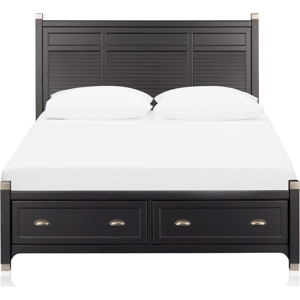 southampton gray queen storage bed   