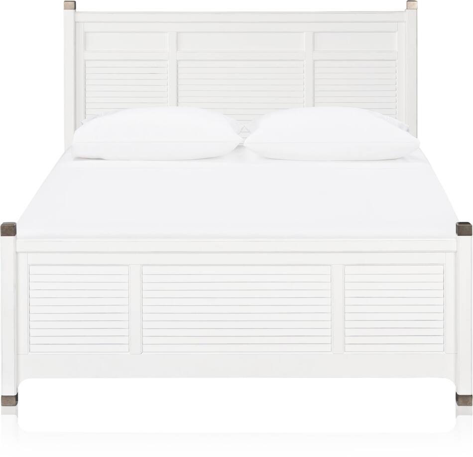Southampton King Panel Bed White American Signature Furniture