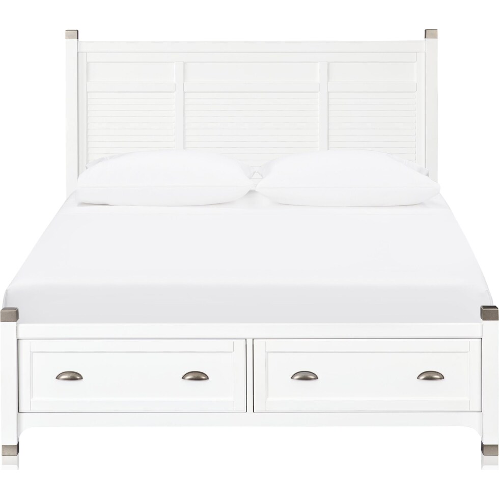 southampton white king storage bed   