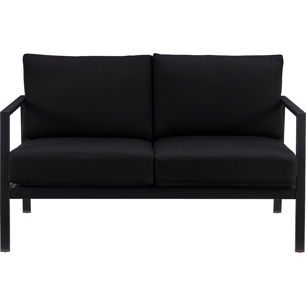 southhampton black outdoor loveseat   