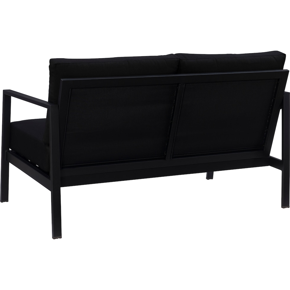 southhampton black outdoor loveseat   