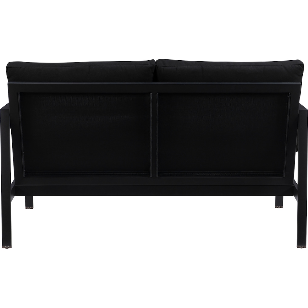 southhampton black outdoor loveseat   