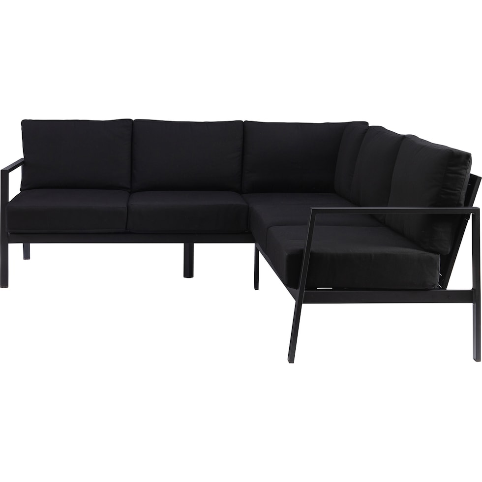 southhampton black outdoor sectional   