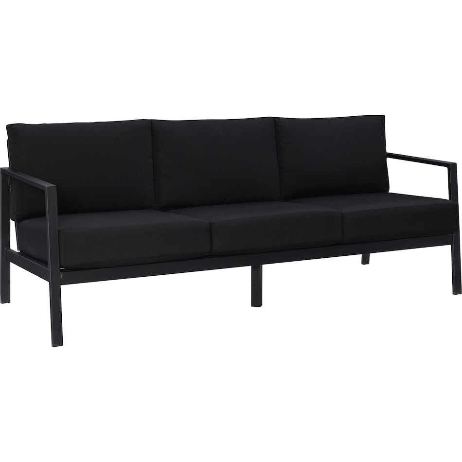 southhampton black outdoor sofa   