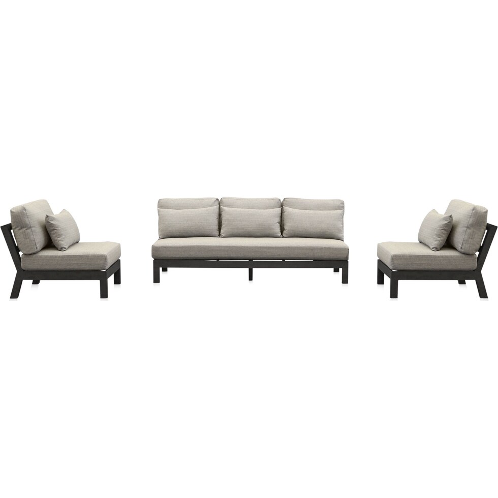 southport gray outdoor sofa set   
