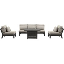 southport gray outdoor sofa set   